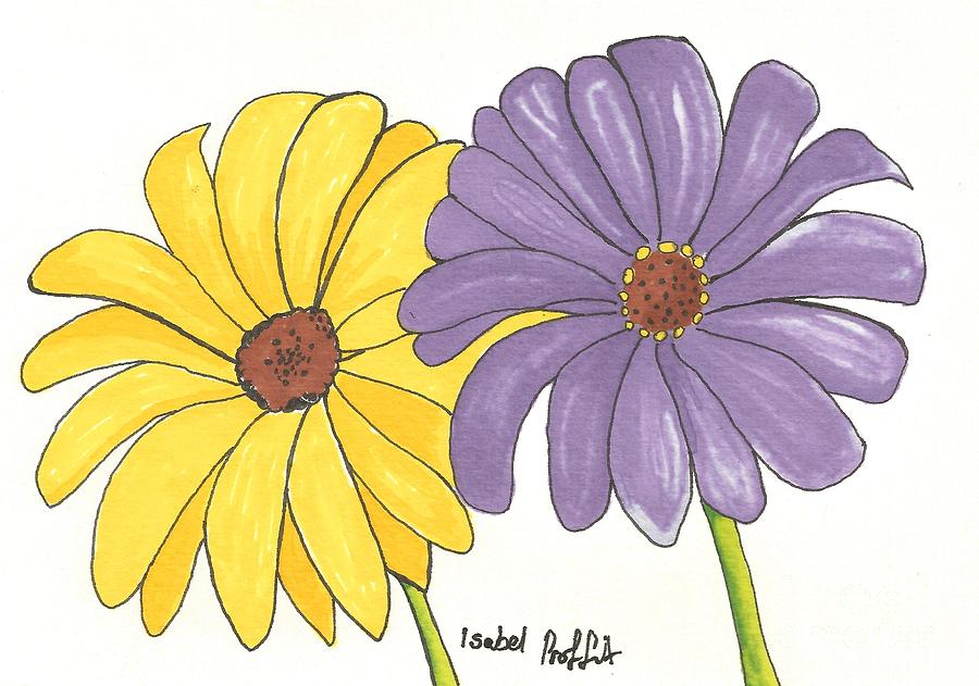 simple flower drawing colorful