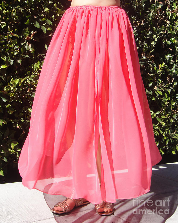 Hot pink chiffon outlet skirt