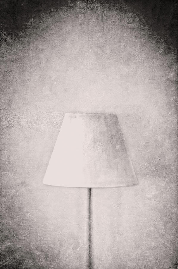 Simple Lamp In Black And White Photograph