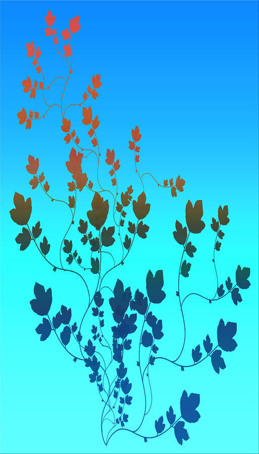 Simple leaves 2 Digital Art by Evelyn Patrick