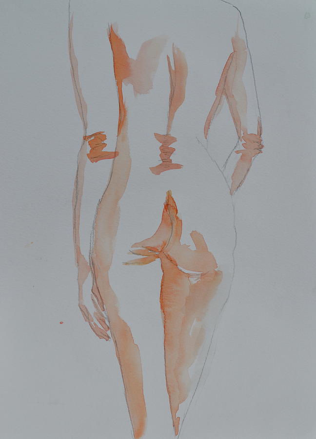 Simple Nude Painting by Beverley Harper Tinsley
