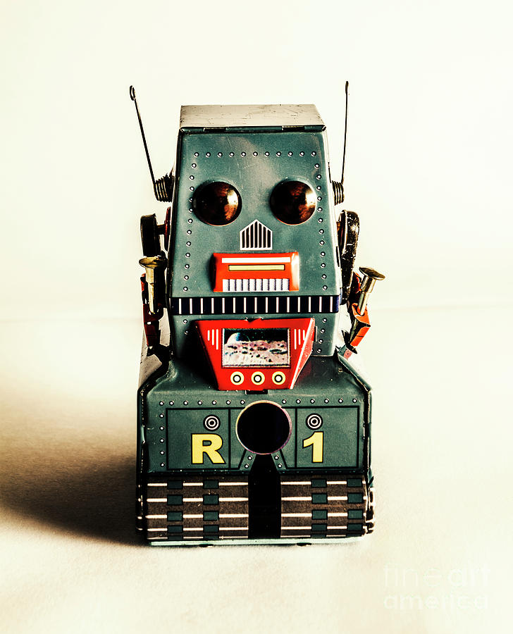 Vintage Photograph - Simple robot from 1960 by Jorgo Photography