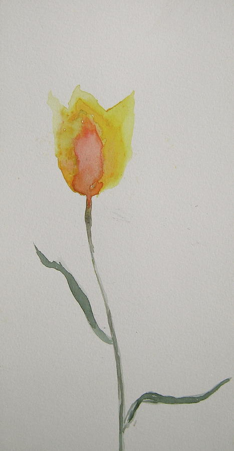 Simplest Tulip Painting by Beverley Harper Tinsley