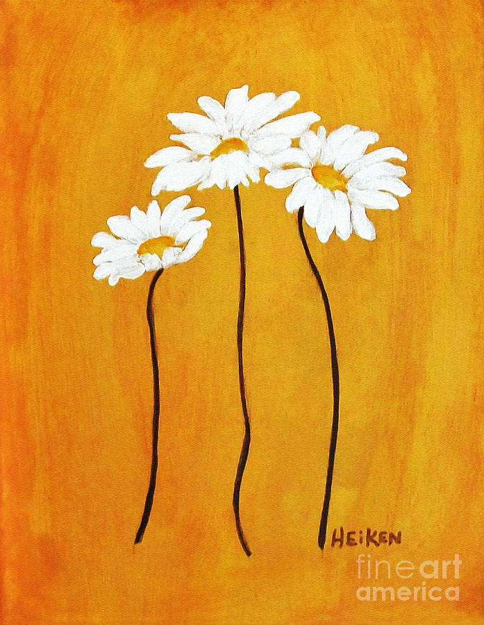 Daisy Painting - Simplicity l by Marsha Heiken