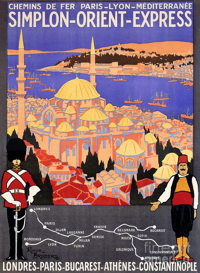 Simplon Orient Express London Constantinople Digital Art by Heidi De Leeuw