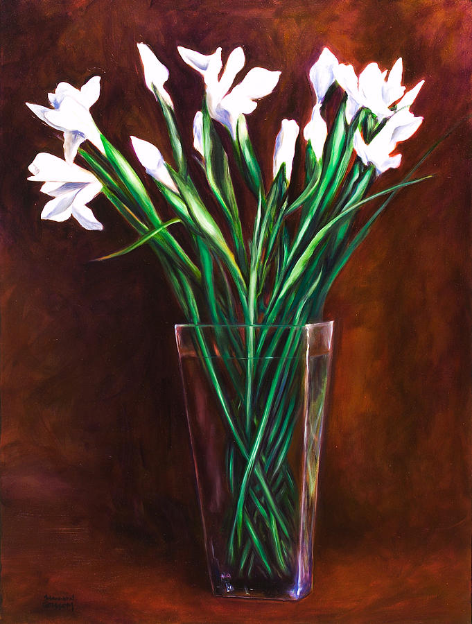 Simply Iris Painting by Shannon Grissom