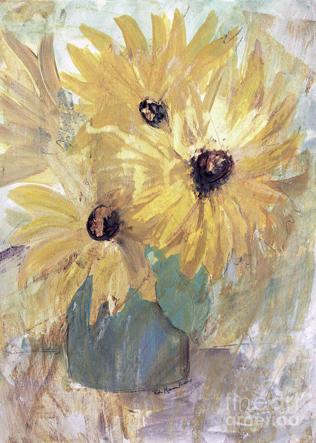 Simply Sunflowers  Painting by Robin Pedrero