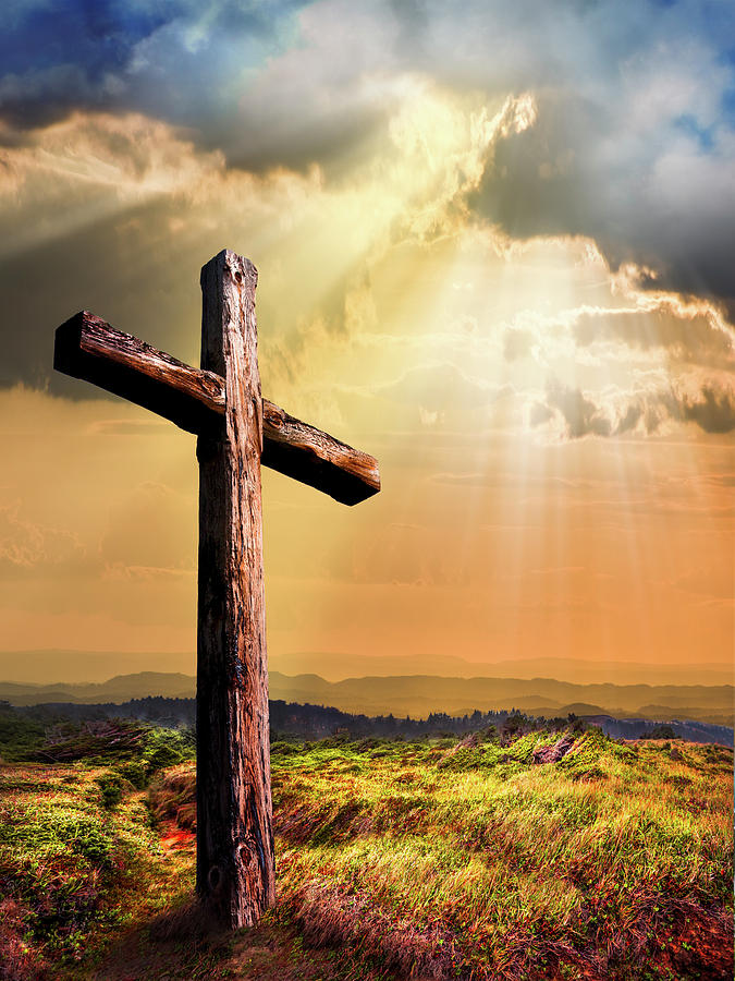 Simply The Old Rugged Cross  II Photograph by Debra and Dave Vanderlaan