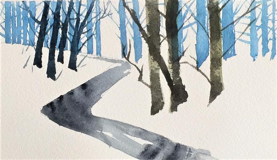 Simply Winter Painting by Sonja Jones