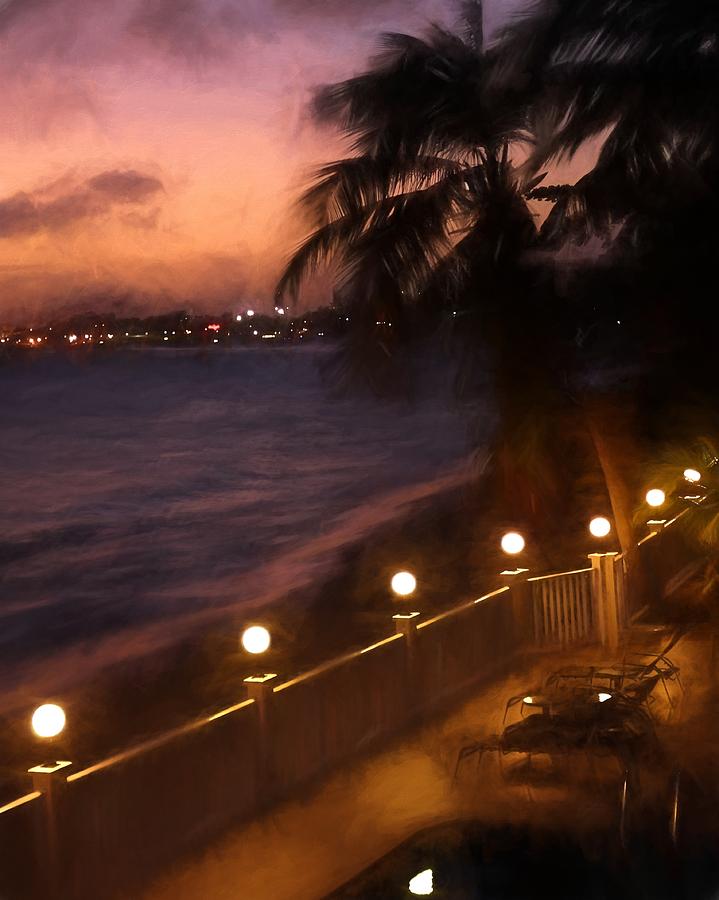 Simpson Bay Caribbean nights Painterly Photograph by Toby McGuire