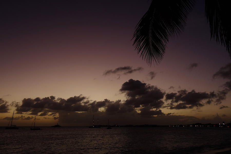 Simpson Bay Purple Sunset Saint Martin Caribbean Photograph by Toby McGuire