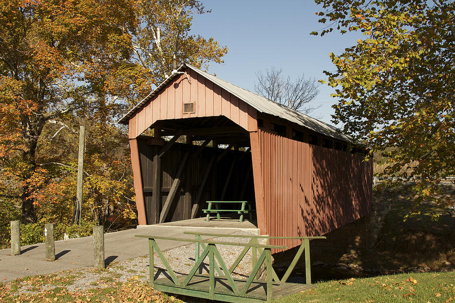 Simpson Creek or Hollen Mill Covered Bridge Photograph by Jack R Perry