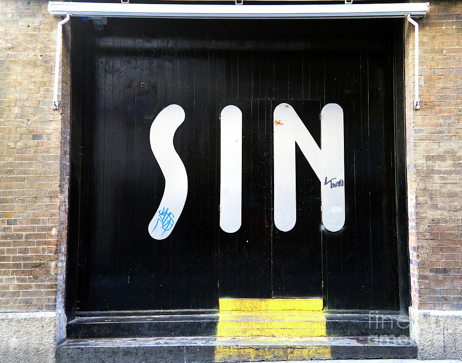 Sin Nightclub Door Photograph by John Rizzuto