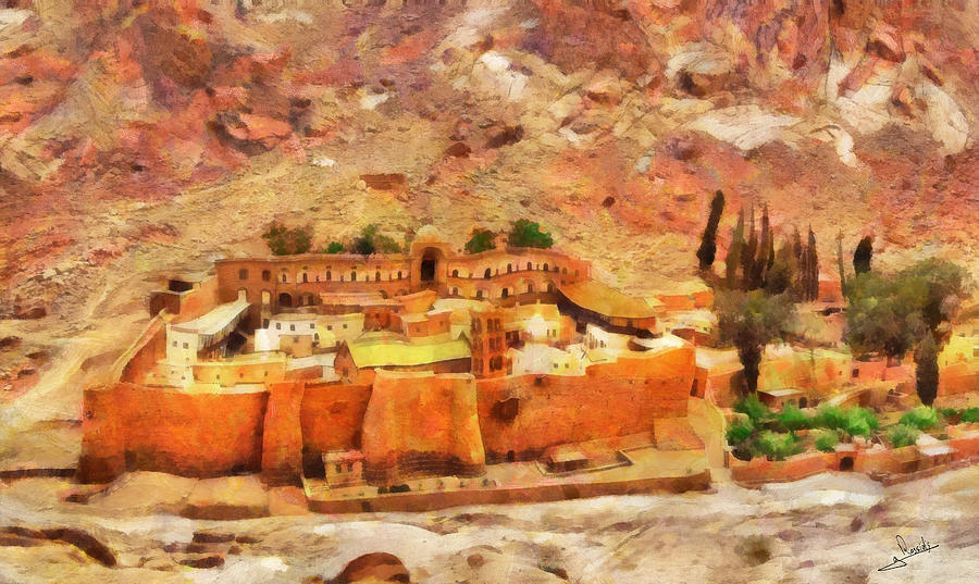 Sinai Monastery 2 Painting by George Rossidis