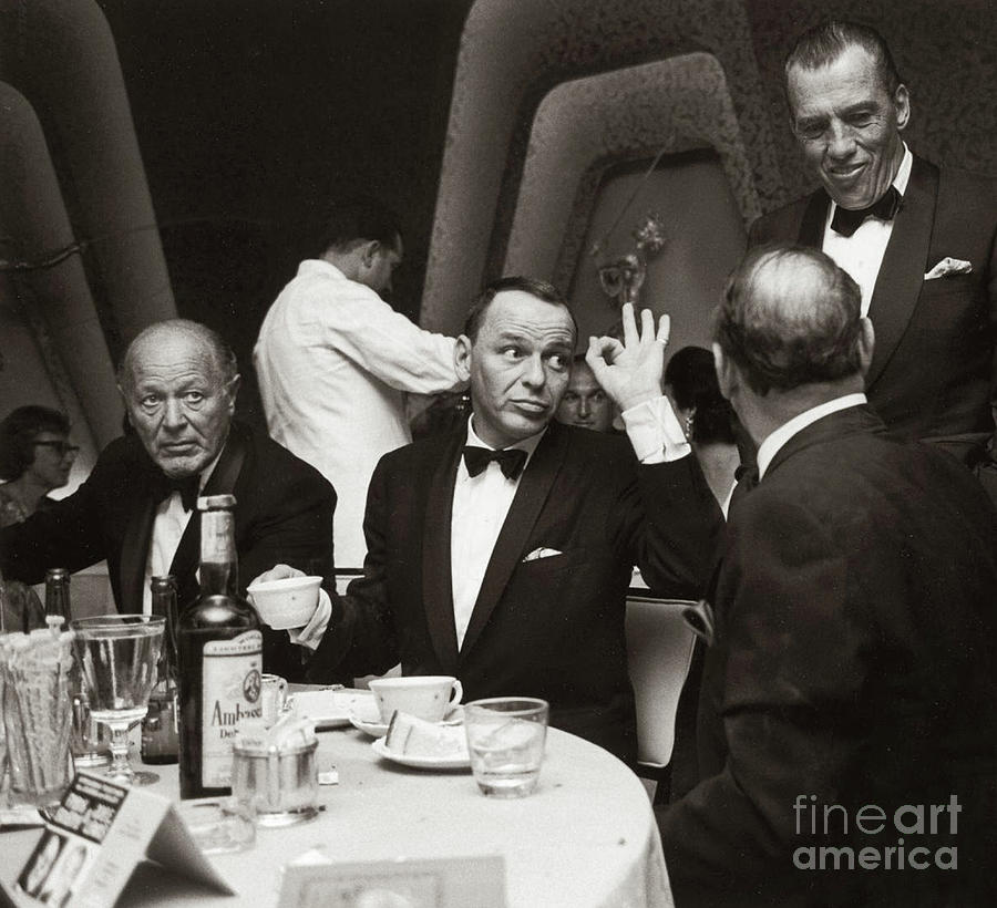 Sinatra and Ed Sullivan at the Eden Roc - Miami - 1964 Photograph by Doc Braham