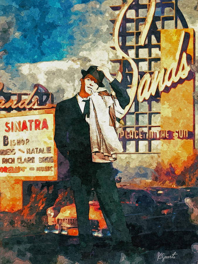 Sinatra at Sands Digital Art by Kai Saarto