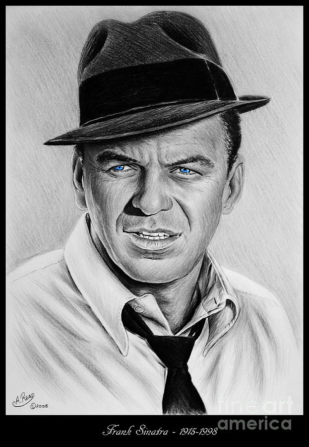 Sinatra blue eyes edition Drawing by Andrew Read