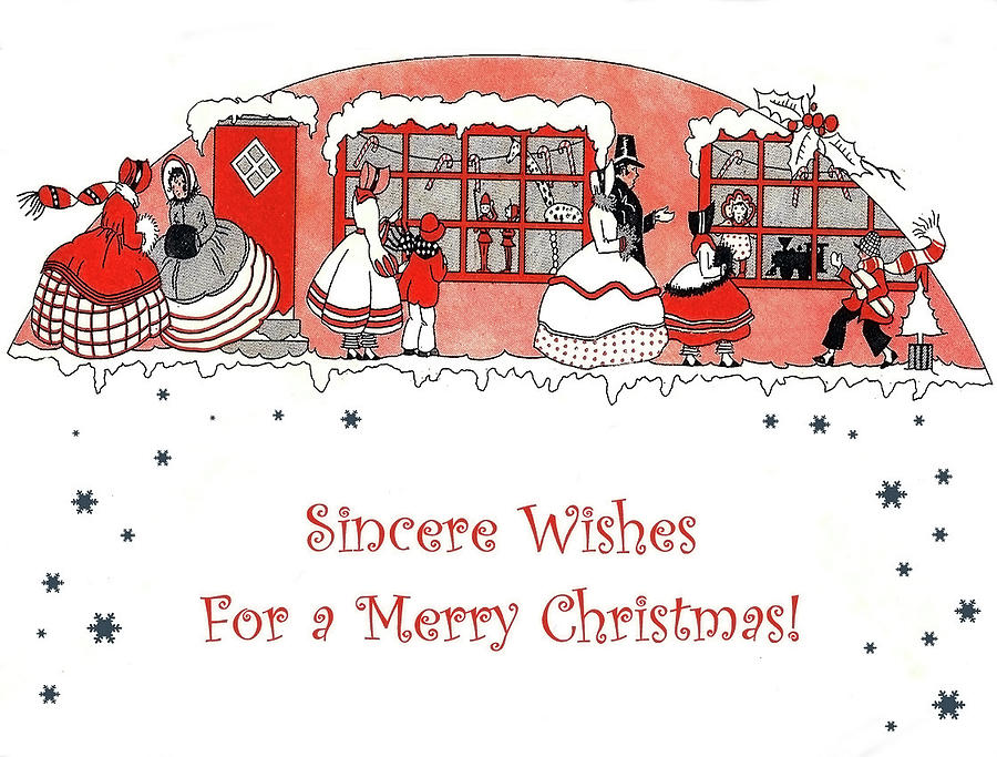 Sincere wishes for a Merry Christmas Mixed Media by Long Shot