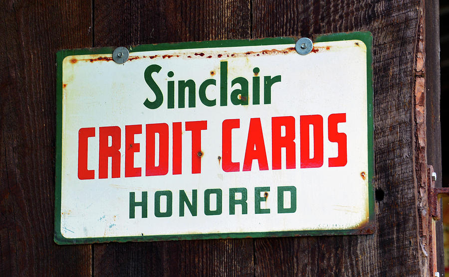 Sinclair Credit Card sign Photograph by David Lee Thompson