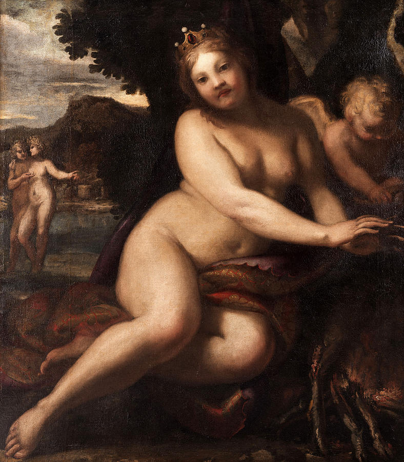 Sine Cerere et Baccho friget Venus Painting by Attributed to Pietro Liberi