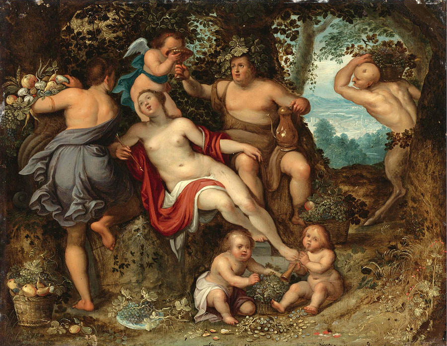 Sine Cerere et Baccho friget Venus Painting by Pieter van Avont