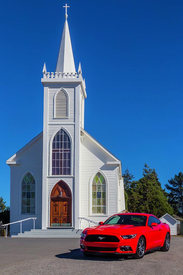 Sinful Red Mustang Photograph by Garry Gay