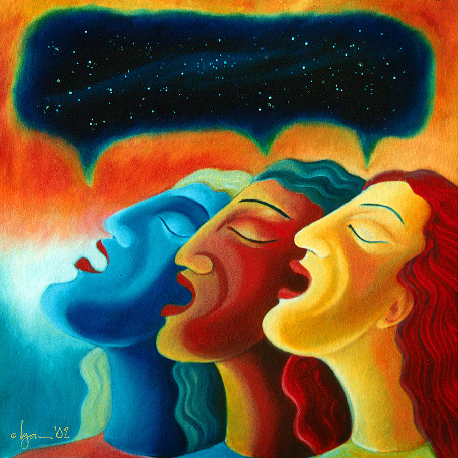 Sing the Cosmos Painting by Angela Treat Lyon