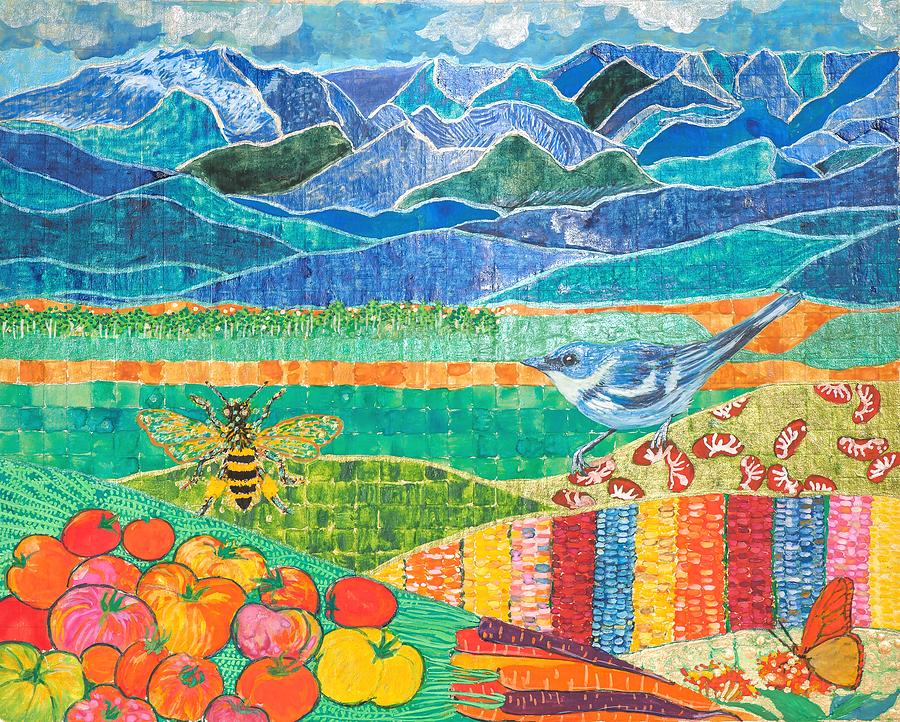 Sing the Organic Farm Painting by Sandy Thurlow