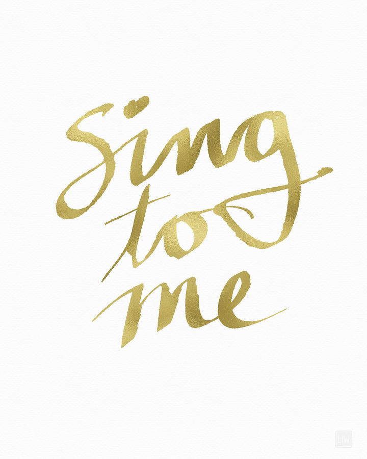 Sing To Me Gold- Art by Linda Woods Painting by Linda Woods