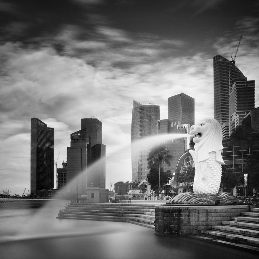 Architecture Photograph - Singapore Harbour by Nina Papiorek