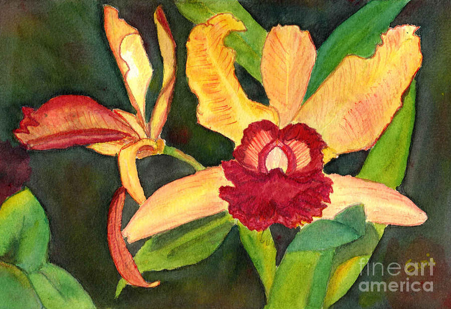 Singapore Orchid Painting by Eunice Warfel