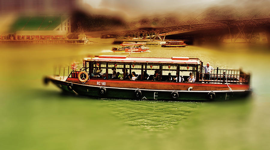 Singapore River Boat Photograph by Joseph Hollingsworth