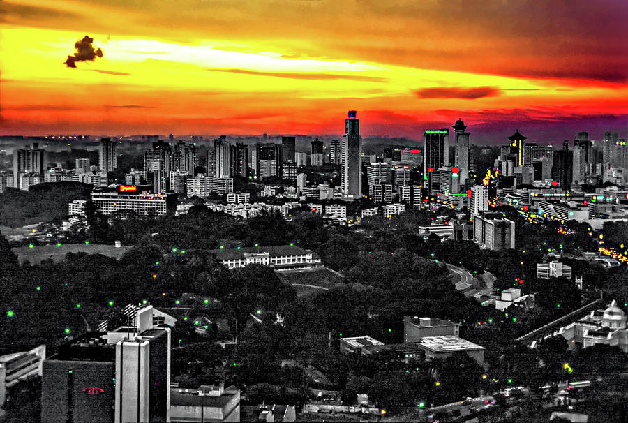 Singapore Sunset Photograph by Steve Harrington