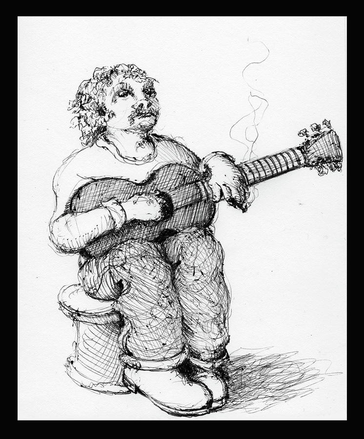 Singer/Songwriter Drawing by Jon Leaumax