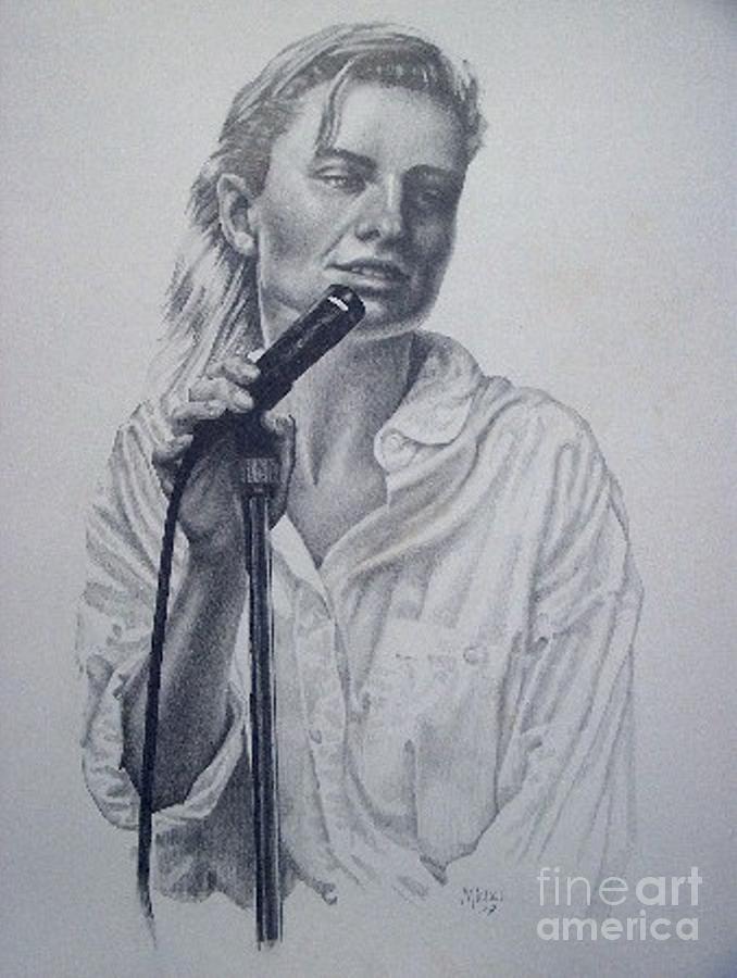 Singer Drawing by William Michel