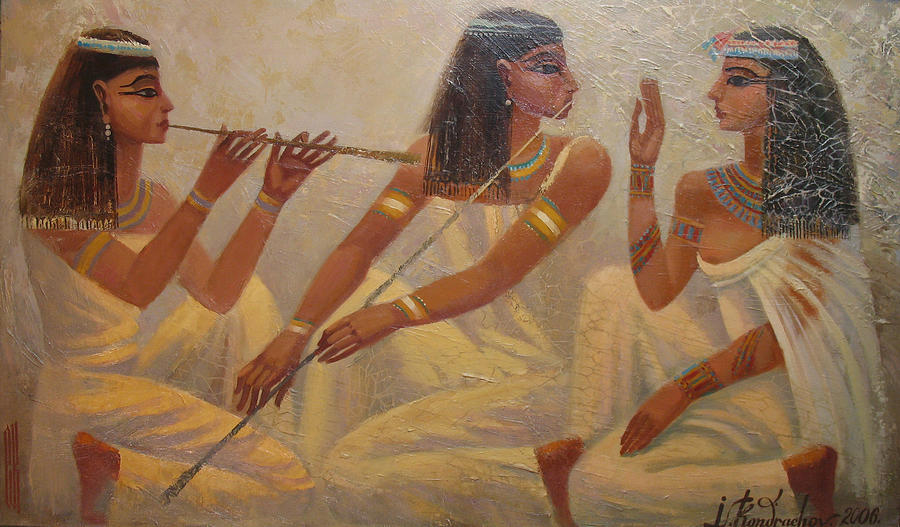 Singers of Pharaoh Painting by Valentina Kondrashova