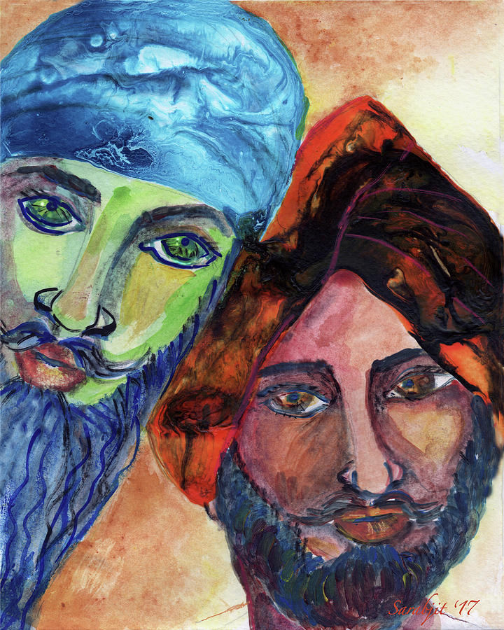 Singhs and Kaurs-6 Painting by Sarabjit Singh