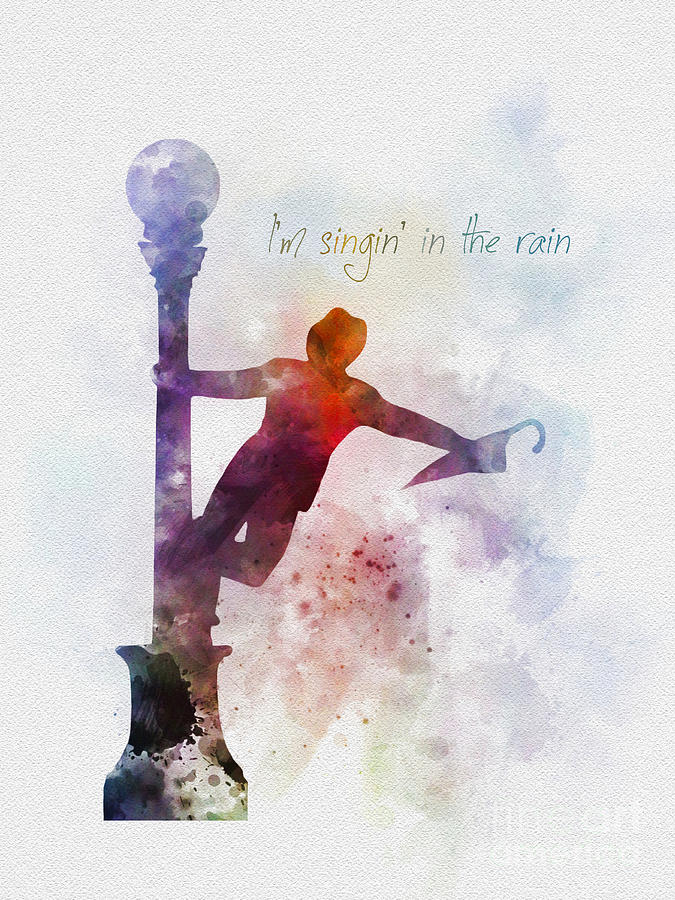 Gene Kelly Mixed Media - Singin in the Rain by My Inspiration