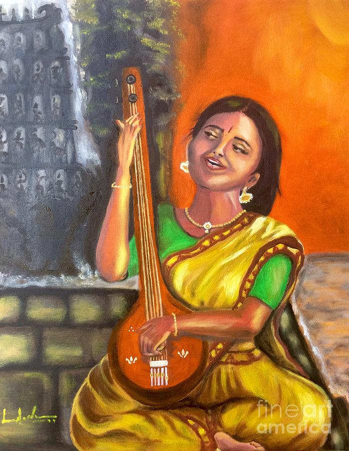 Singing @ sunrise  Painting by Brindha Naveen