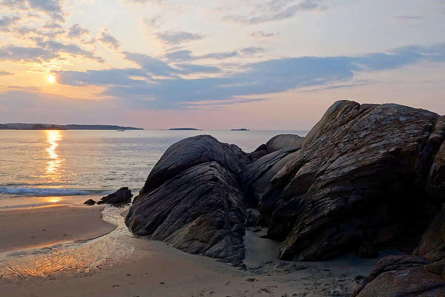 Beach Photograph - Singing Beach Rocky Sunrise Manchester by the Sea MA by Toby McGuire