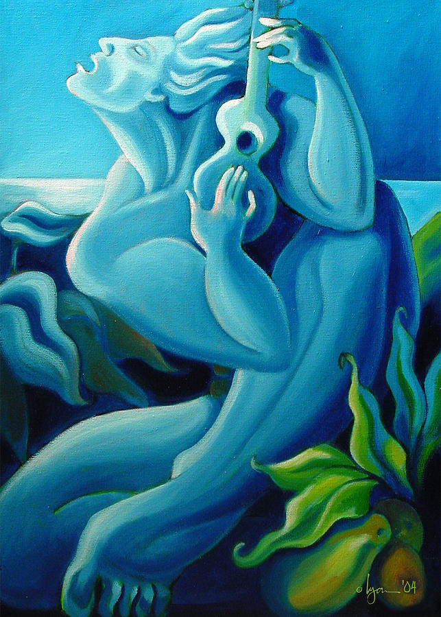 Singing Blue Hawaii Painting by Angela Treat Lyon