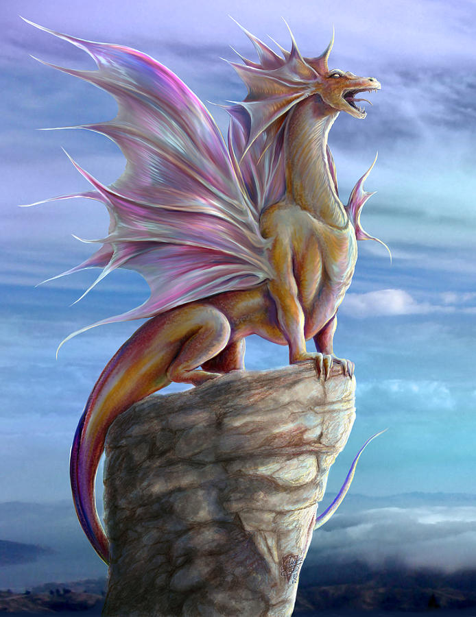 Dragon Digital Art - Singing Dragon by Rob Carlos