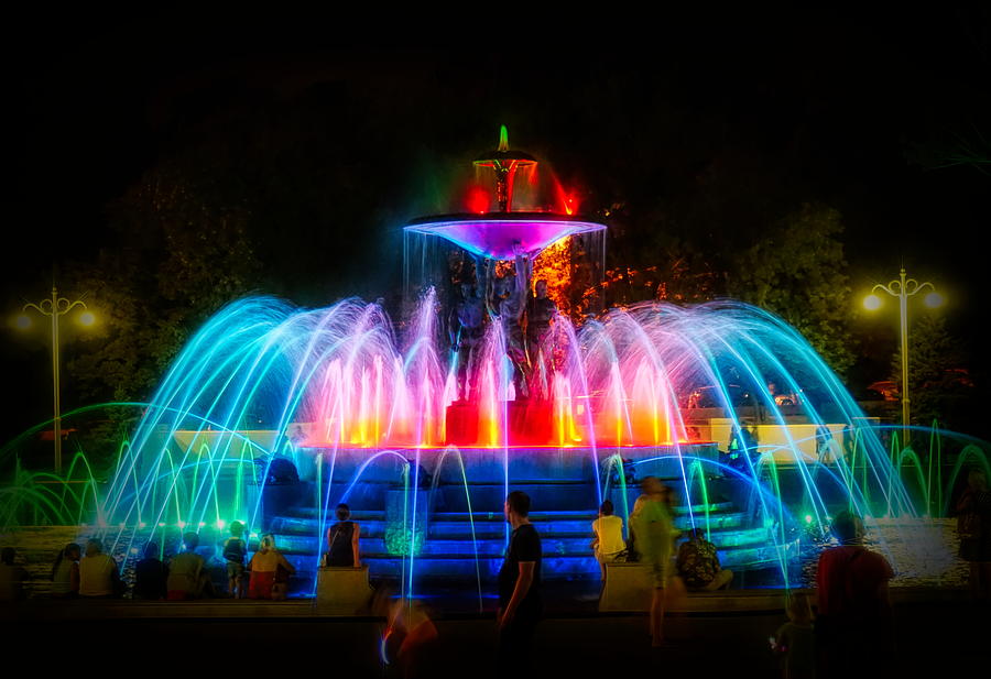 Singing Fountain Photograph by Lilia S