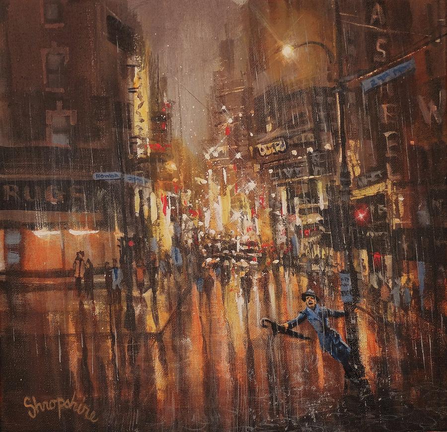 Singing In The Rain Painting by Tom Shropshire