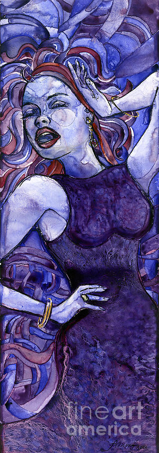 Singing Lady- Jazz Painting by Amy Stielstra