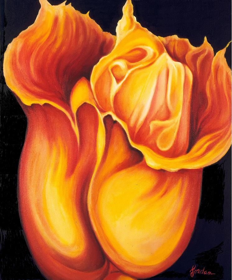 Singing Tulip Painting by Jordana Sands