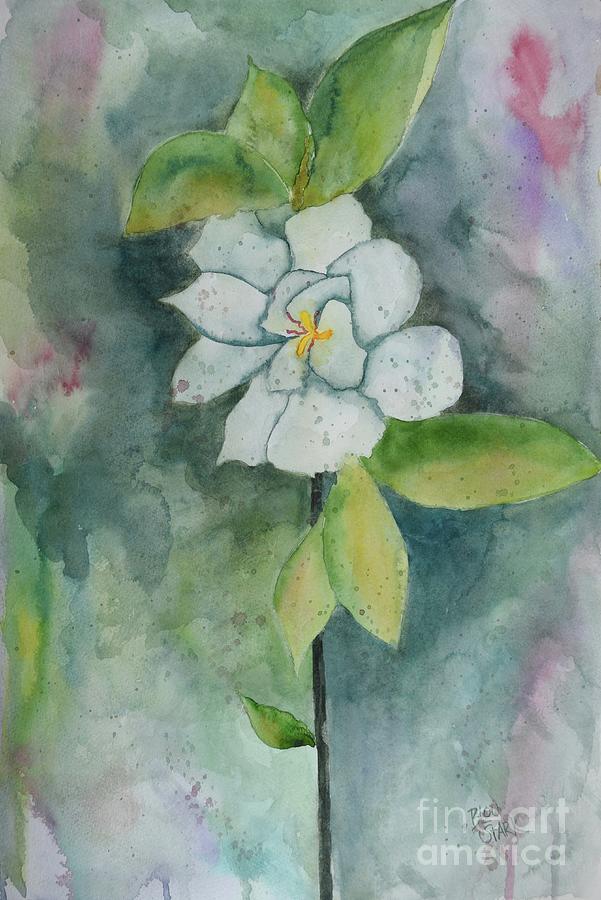 Single Gardenia  Painting by Barrie Stark