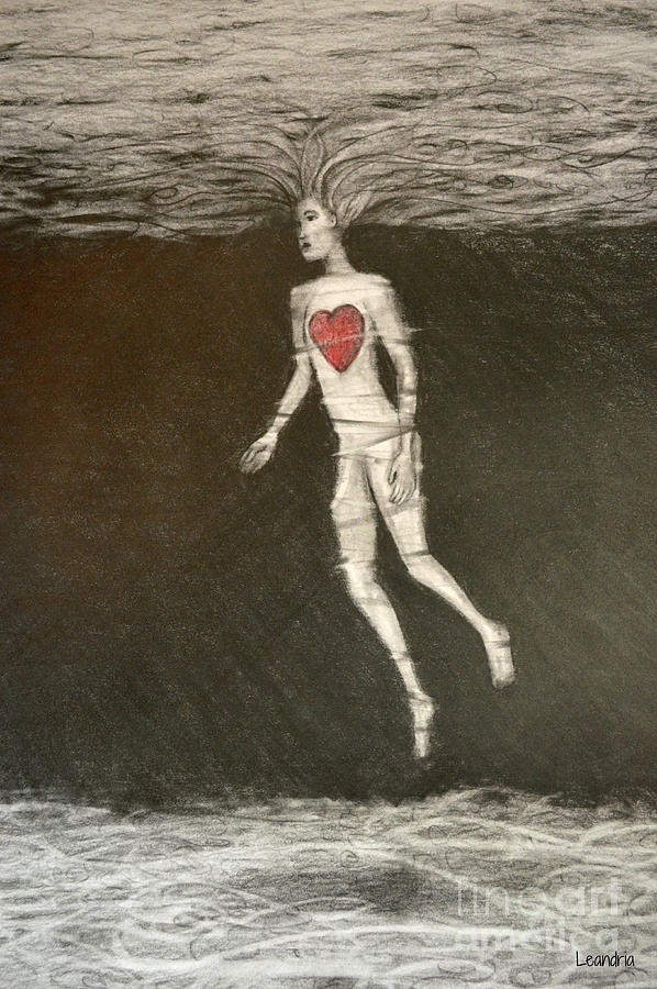 Single Heart Drawing by Leandria Goodman