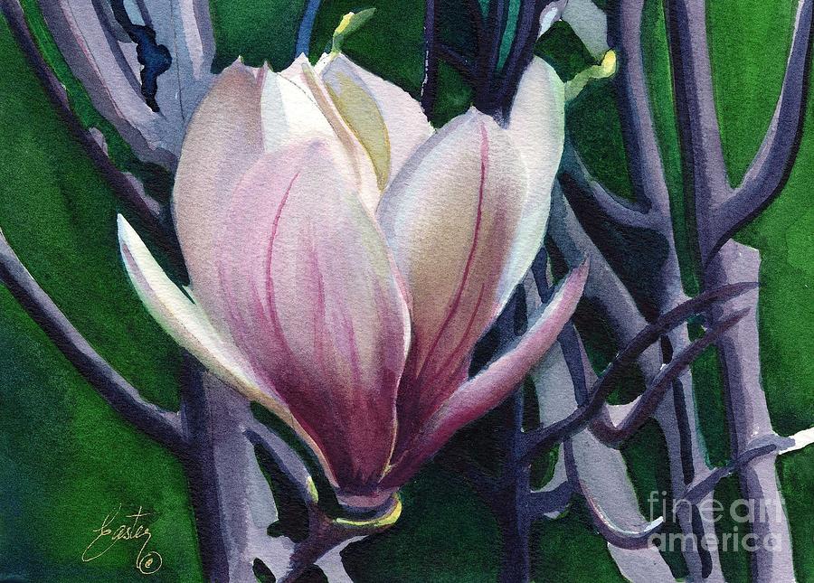 Single Magnolia 1 Painting by Daniela Easter