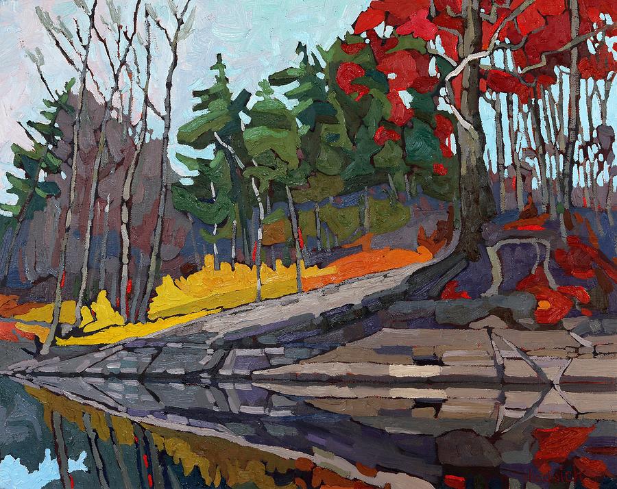 Singleton Autumn Painting by Phil Chadwick